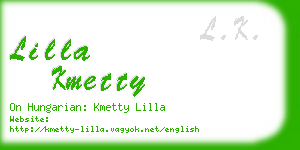 lilla kmetty business card